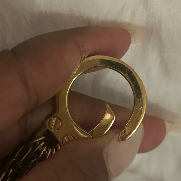 Celine Gold Logo Key Holder & Bag Charm - Picture 9 of 11